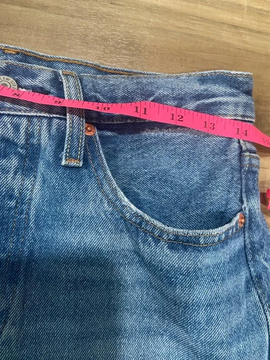 100% Cotton Levi's Women's 501 S Skinny Jeans - Medium Blue Faded Denim - Picture 4 of 14